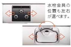 シンク・コンロの位置を微調整