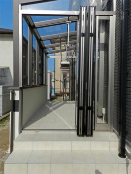 福岡県古賀市の庭・ガーデンにガーデンルームココマを工事した例。おしゃれなガーデンへ。