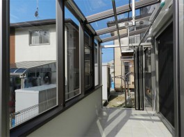 福岡県古賀市の庭・ガーデンにガーデンルームココマを工事した例。おしゃれなガーデンへ。